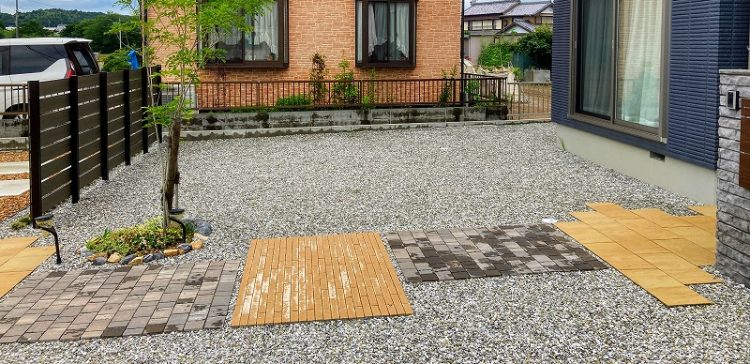 人工芝でお庭に緑を！ビフォーアフター施工例　浜松市