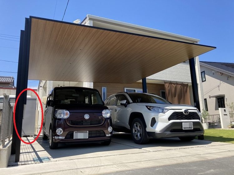 ハマニグリーンパーク　磐田市S様邸　物置全景