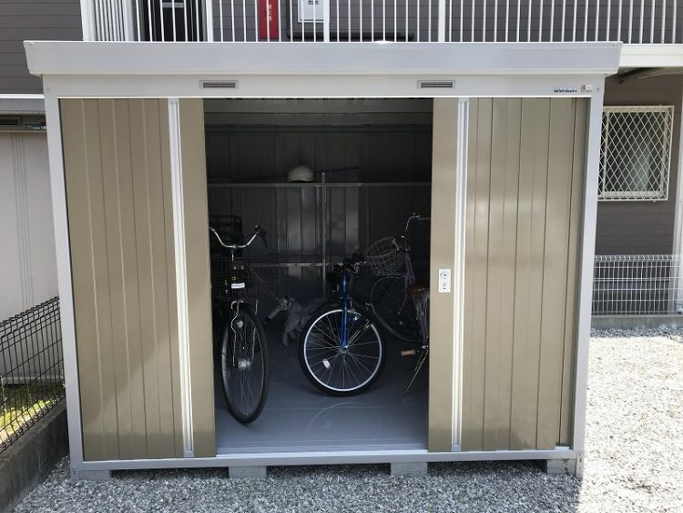 袋井市、磐田市の物置工事はエクステリア専門店ハマニグリーンパークにお任せください