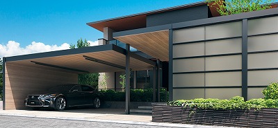 新商品紹介　三協アルミ　こだわりのファサードを実現するカーポート　X.style/クロス.スタイル