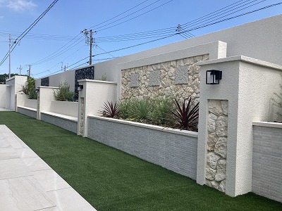 ホワイトを基調としたリゾート風ガーデン