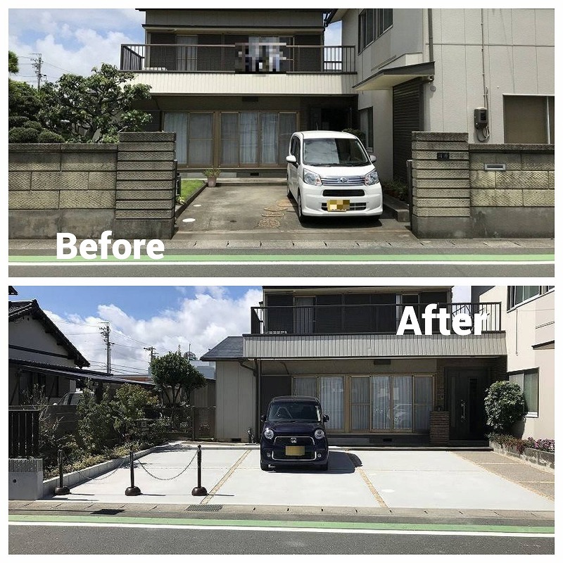 雑草対策、駐車場増設、目隠し、お庭のお悩み解決事例のご紹介