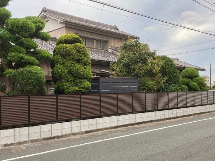 古いブロック塀のリフォーム工事　浜松市