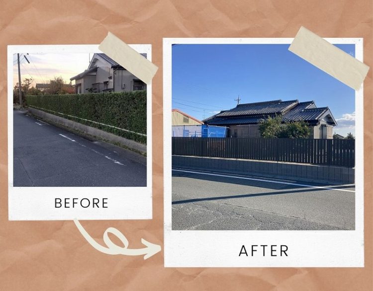 お手入れのいらないフェンスにお庭をリフォーム