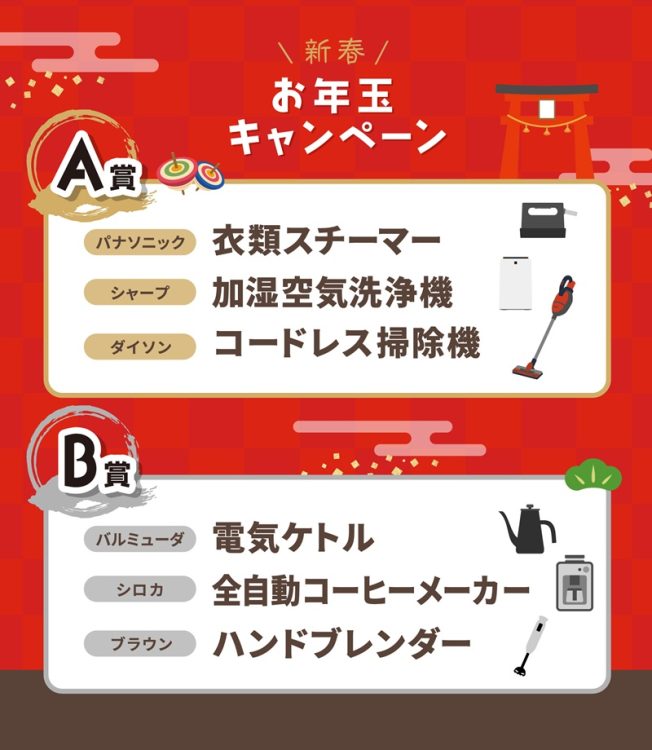 新春お年玉キャンペーン 2026年1月9日（金）～2026年1月25日（日