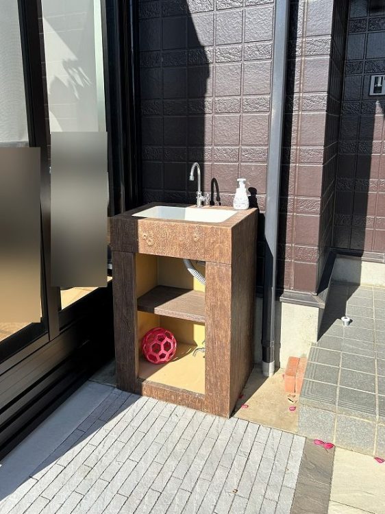 浜松市外構工事施工例　ニッコー　ガーデンシンク　ラフウッド