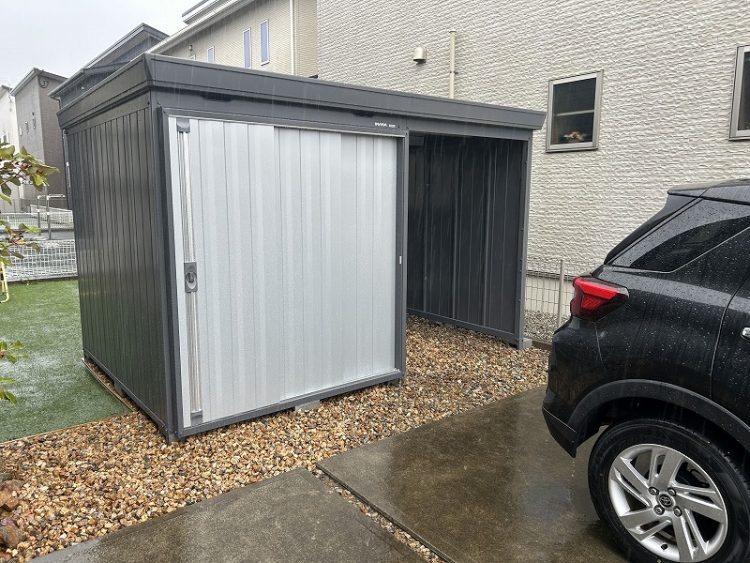 外構リフォーム事例：イナバ物置　フォルタウィズ