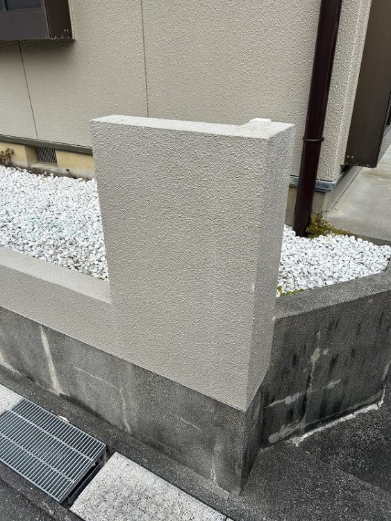 築30年の外構をプチリフォーム　門袖壁解体　浜松市外構工事