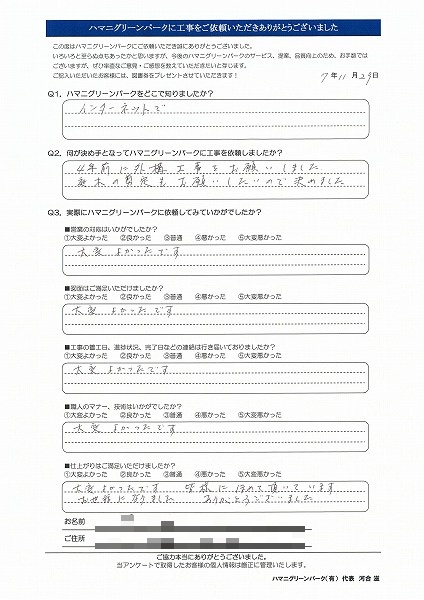 皆様にほめていただいてます ありがとうございました