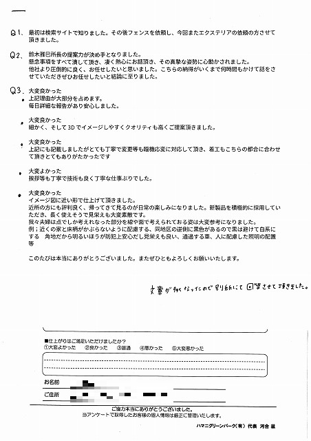 近所の方にも評判が良く、帰ってきて見るのが日常の楽しみになりました