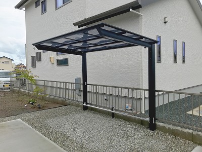 自転車置場にLIXILのサイクルポートを施工しました 浜松市浜北区｜浜松 