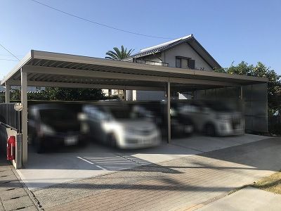 カーポート施工例　ウィンスリーポートⅡ　4台用　浜松市南区