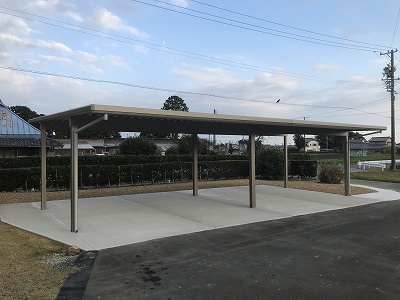 風に強いカーポート　G-1ss　4台用　浜松市浜北区