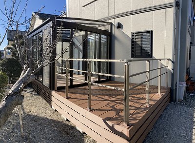洗濯物干し場におすすめのテラス囲い　晴れもようwithを浜松市中区で施工しました