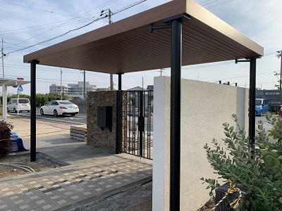 浜松市浜北区エクステリア展示場、ハマニグリーンパーク展示場リニューアル　U.スタイルアゼストと門扉