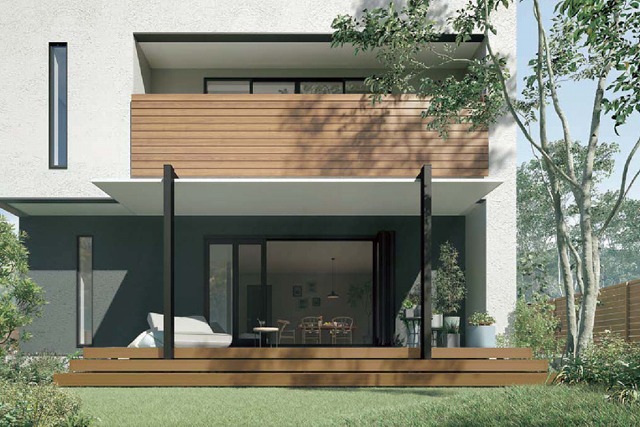 木調色が上品なテラス　浜松市のエクステリア専門店がおすすめします