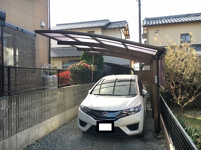 カーポートの屋根材を交換しました