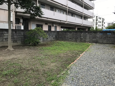 お庭のリフォーム雑草対策の施工事例　ハマニグリーンパークにお任せください