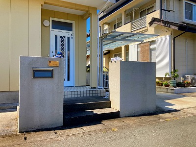 門柱のリフォーム（塗り替え）　施工例　浜松市