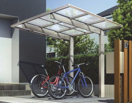 耐風性能に富んだスマートなサイクルポート　浜松市のエクステリア専門店がおすすめします